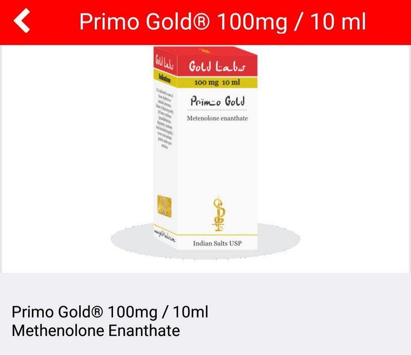 PRIMABOLAN 10ML 100MG Primabolan 10ML - 100MG/ML - Gold Labs